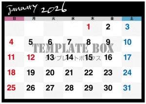 ２０２６年１月カ…