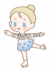 スケートをしてい…｜無料イラスト素材｜ワンポイント｜無料