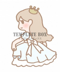 後ろ姿のお姫様の…