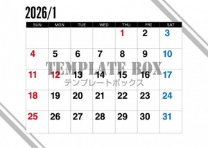 ２０２６年１月カ…
