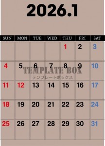 ２０２６年１月カ…