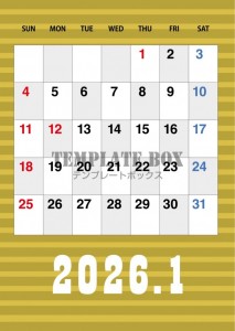 ２０２６年１月カ…