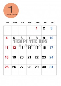 ２０２６年１月カ…