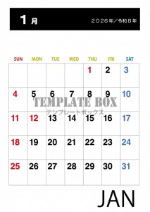 ２０２６年１月カ…