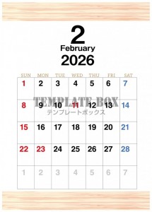 ２０２６年２月カ…