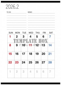 ２０２６年２月カ…