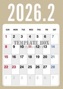 ２０２６年２月カ…