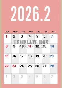 ２０２６年２月カ…