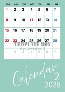 ２０２６年２月カ…