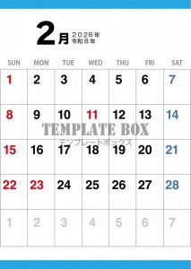 ２０２６年２月カ…