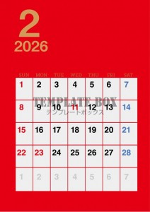 ２０２６年２月カ…