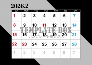 ２０２６年２月カ…