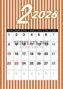 ２０２６年２月カ…