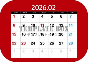 ２０２６年２月カ…