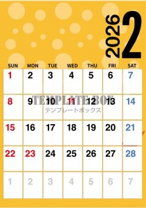 ２０２６年２月カ…