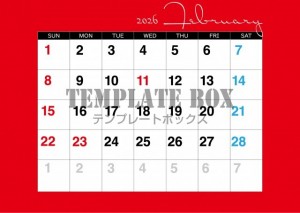 ２０２６年２月カ…