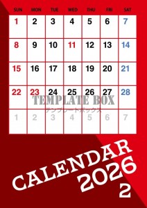 ２０２６年２月カ…