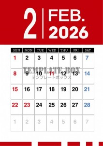 ２０２６年２月カ…