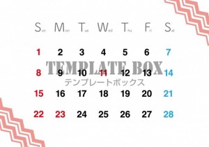 ２０２６年２月カ…｜無料テンプレート｜カレンダー｜無料