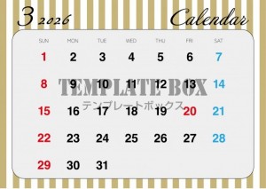 ２０２６年３月カ…