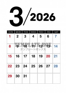 ２０２６年３月カ…