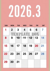 ２０２６年３月カ…