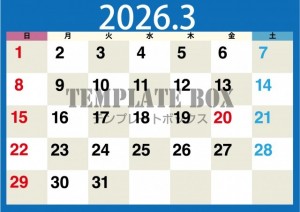 ２０２６年３月カ…