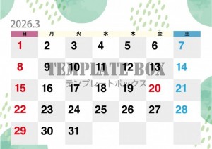 ２０２６年３月カ…