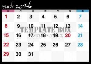 ２０２６年３月カ…