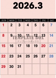 ２０２６年３月カ…