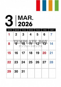 ２０２６年３月カ…