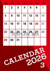 ２０２６年３月カ…