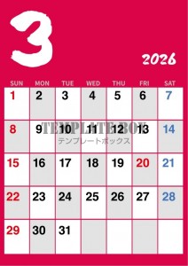 ２０２６年３月カ…