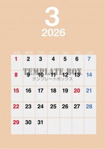 ２０２６年３月カ…