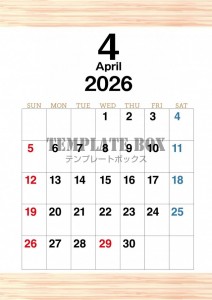 ２０２６年４月カ…