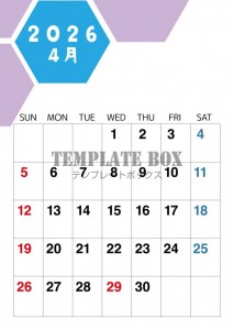 ２０２６年４月カ…