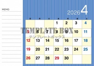 ２０２６年４月カ…