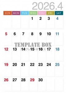 ２０２６年４月カ…