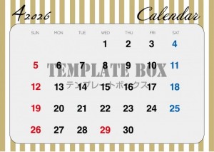 ２０２６年４月カ…