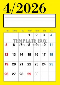 ２０２６年４月カ…