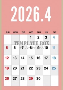 ２０２６年４月カ…