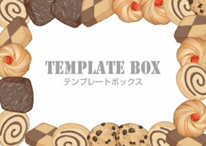 洋菓子　クッキー…｜無料テンプレート｜フレーム・飾り枠｜無料