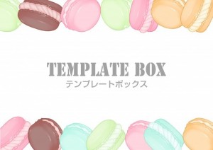 洋菓子　マカロン…｜無料テンプレート｜フレーム・飾り枠｜無料