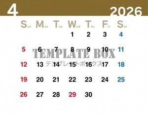 ２０２６年４月カ…