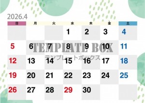 ２０２６年４月カ…