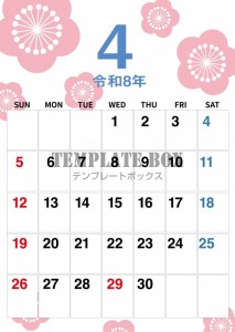 ２０２６年４月カ…