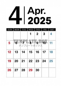 ２０２６年４月カ…