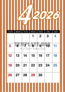 ２０２６年４月カ…