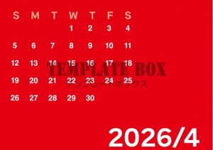 ２０２６年４月カ…