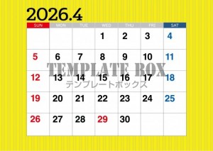 ２０２６年４月カ…